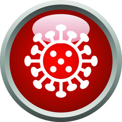 Coronavirus Button Icon Template Vector