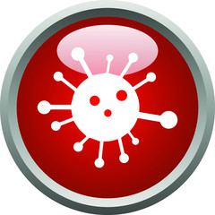 Coronavirus Button Icon Template Vector