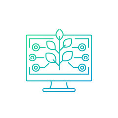 Smart farming and agriculture line icon