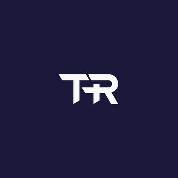 TR letter logo, monogram design