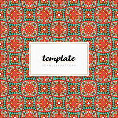 Background mandala seamless pattern vector