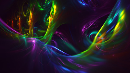 3D rendering abstract technology fractal background