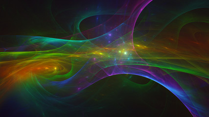 Naklejka premium 3D rendering abstract technology fractal background