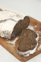 Homemade dark rye bread