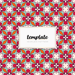 Background mandala seamless pattern vector