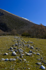 Fototapeta premium Paysage d'hiver dans les Abruzzes en Italie