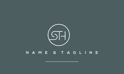Alphabet letter icon logo STH