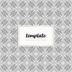 Background mandala seamless pattern vector