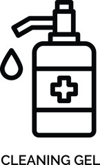 Cleaning  Gel icon.
