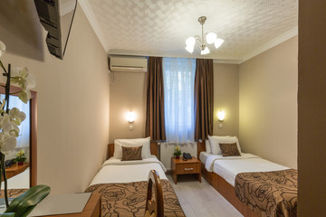 Interior of a hotel bedroom