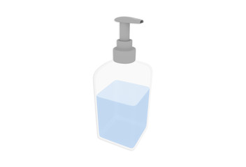 3D illustration of hospital hand sanitizer dispenser