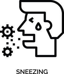 Sneezing icon.
