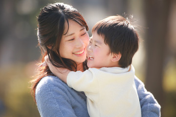 Fototapeta premium 笑顔の親子