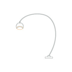 modern design lamp white background