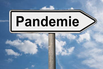 Obraz premium Wegweiser Pandemie