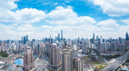 Fototapeta na wymiar Shanghai City Panorama View