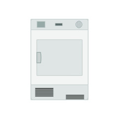 white tumble dryer on white background