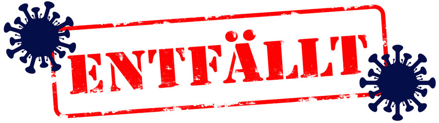 CORONAVIRUS - Roter Banner Stempel mit Schriftzug 