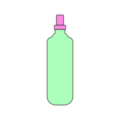 bottle of fabric softener for washing machine white background