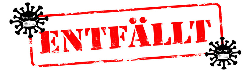 CORONAVIRUS - Roter Banner Stempel mit Schriftzug 