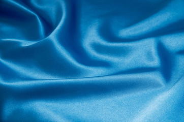 Blue satin, silk, texture background