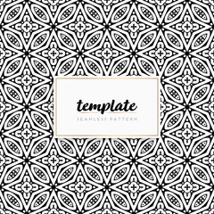 Background mandala seamless pattern vector