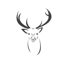 Deer logo design vector illustration. on white background. symbol. icon. Wild Animals