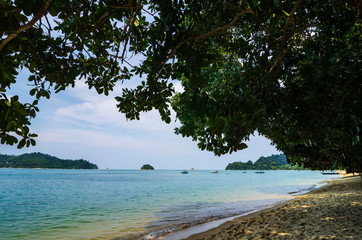 beauty in nature, Pangkor Island located in Perak State, Malaysia under bright sunny day and cloudy sky