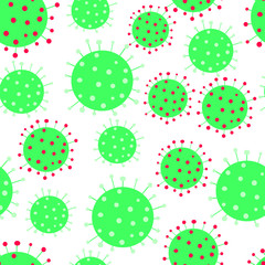 Biology, health vector seamless pattern on white background. Concept for wallpaper, wrapping paper, print 