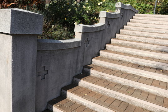 西洋館の石の階段
