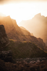 volcanic rock mountains in Tenerife, Canary Islands, Spain