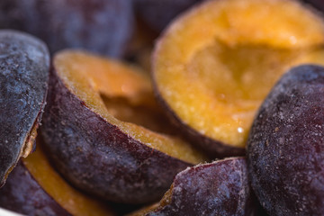 deep frozen plums