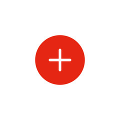 Obraz premium Plus sign icon. Positive symbol. Zoom in. Add Round button. Stock Vector illustration isolated on white background.