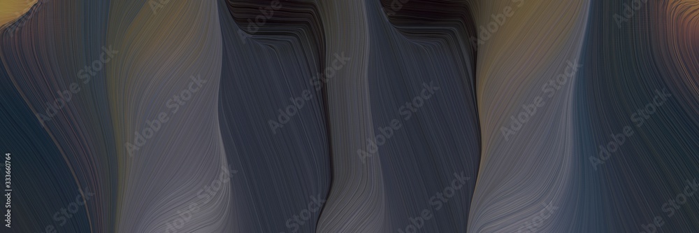 Poster futuristic banner with waves. smooth swirl waves background illustration with dark slate gray, dim g