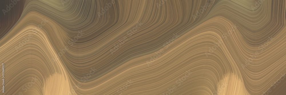 Poster beautiful futuristic banner with pastel brown, dark khaki and old mauve color. modern soft swirl wav