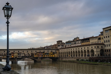 The Arno River in Florence Italy