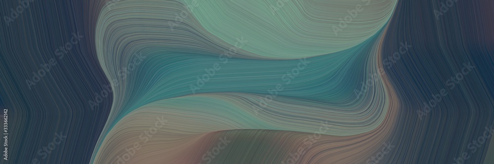Poster landscape orientation graphic with waves. curvy background illustration with dark slate gray, slate 