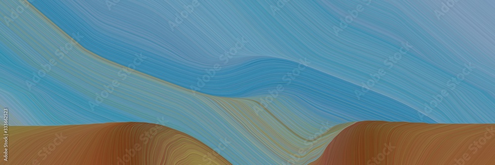 Aufkleber futuristic background banner with cadet blue, brown and gray gray color. curvy background design