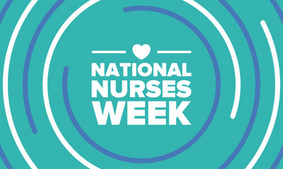 National Nurses Week. Thank you nurses. Medical and health care concept. Fighters against viruses and diseases. In honour of the doctors. Celebrated annual in United States. Vector illustration poster