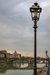 Fototapeta na wymiar The Arno River in Florence Italy