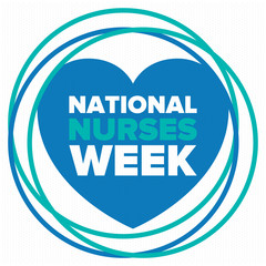 National Nurses Week. Thank you nurses. Medical and health care concept. Fighters against viruses and diseases. In honour of the doctors. Celebrated annual in United States. Vector illustration poster