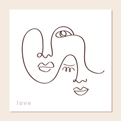 Linear abstract couple faces