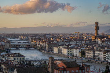 Overlooking Florence Italy from Piazzale Michelangelo