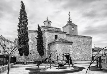 St. Mary Magdalene hermitage. Noblejas. Spain. Built in the 18th century in Baroque style.