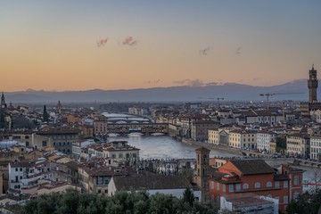 Overlooking Florence Italy from Piazzale Michelangelo