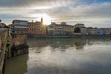 Obraz premium The Arno River in Florence Italy