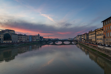 The Arno River in Florence Italy