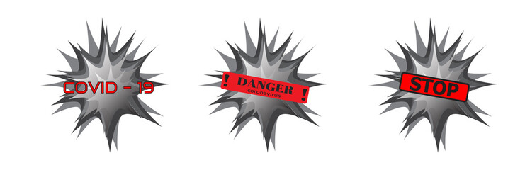 Bacterium, Pandemic stop Novel Coronavirus outbreak covid-19 2019-nCoV. Europe warning and quarantine