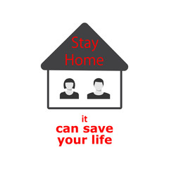 Lockdown Pandemic, stop Coronavirus outbreak covid-19 2019-nCoV symptoms. Europe warning and quarantine in home. Vector icon.