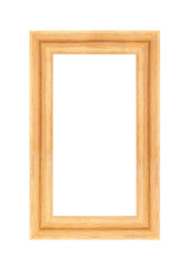  wooden frame on white background